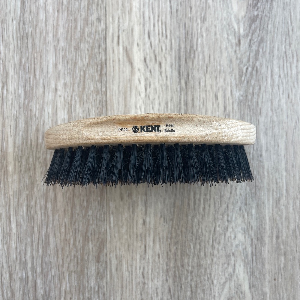 Kent PF22 Oval Men Military Hair Beard Brush Boar Bristle Used Made in England